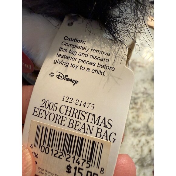Disney Store Winnie The Pooh Eeyore Plush Musical Christmas Bean Bag 2005 Read - Picture 2 of 15